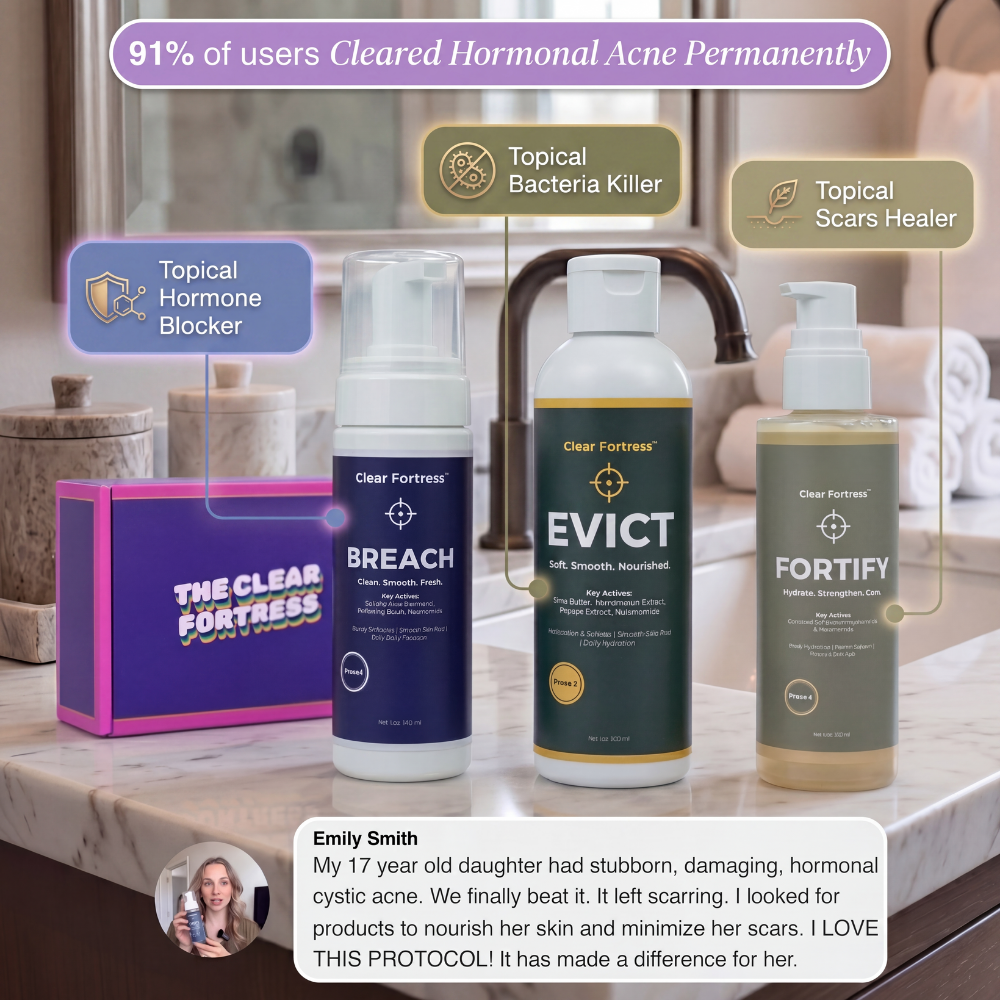 THE CLEAR FORTRESS™ - 3-Phase Acne Defense System