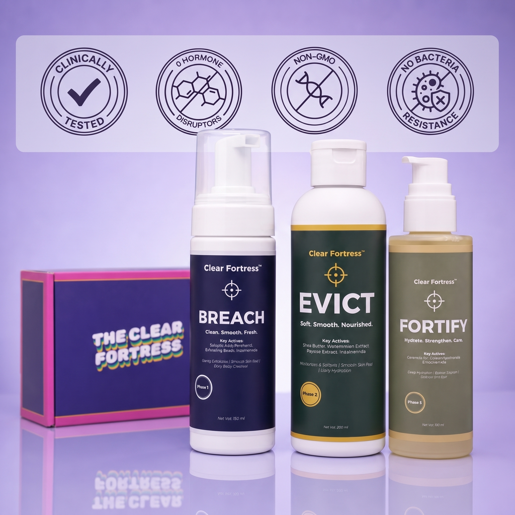 THE CLEAR FORTRESS™ - 3-Phase Acne Defense System